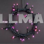 Новогодяя Гирлянда Нить Xmas Розовая 600 LED Зеленый провод 35 м 
